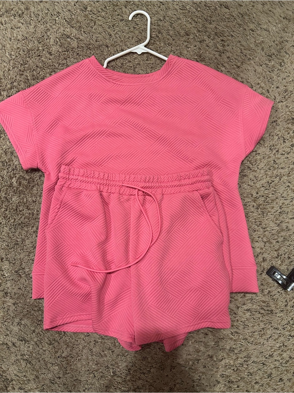Pink short set